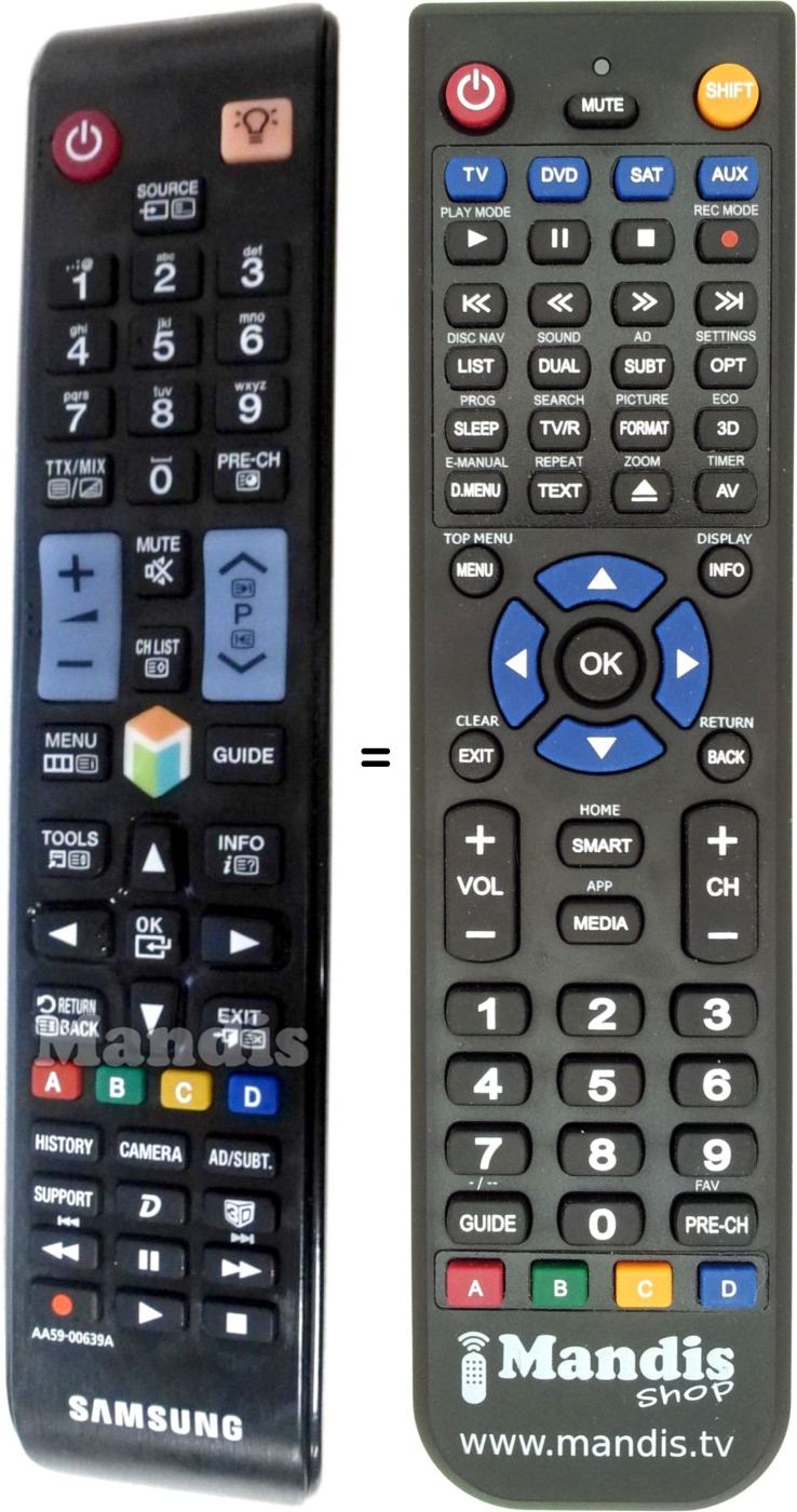 Replacement remote control KAOSHO AA59-00639A