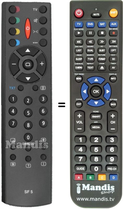 Replacement remote control SF 5