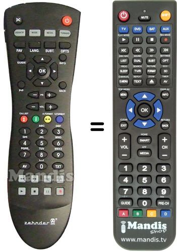 Replacement remote control Zehnder RC1103