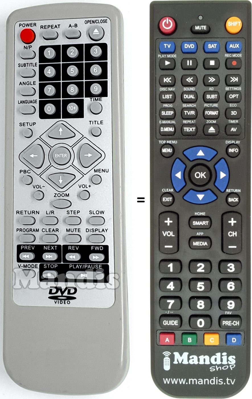 Replacement remote control United REMCON1355