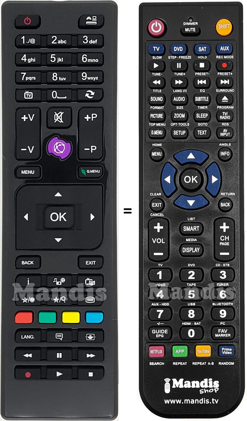 Replacement remote control Sharp RC4875