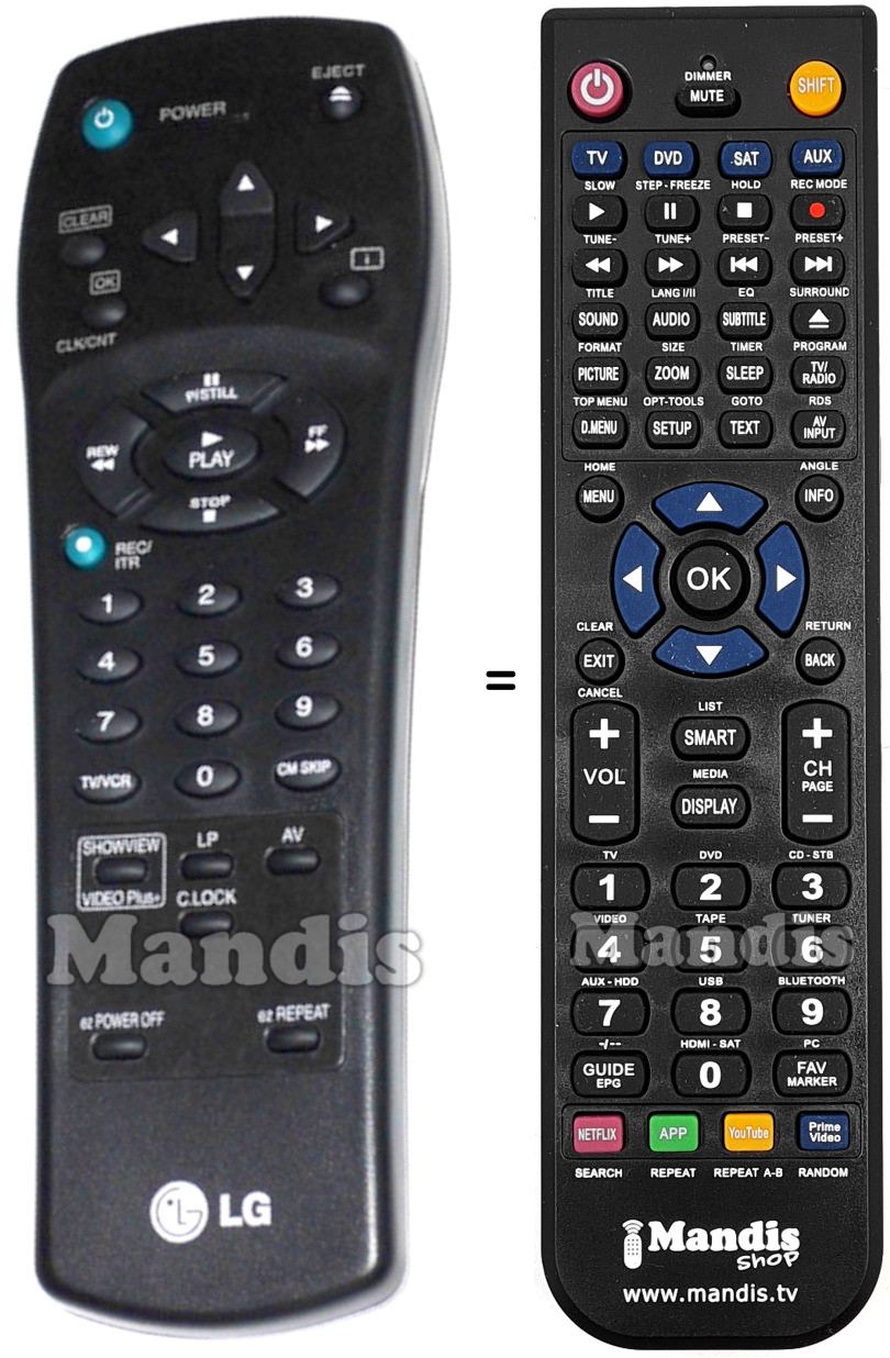Replacement remote control Goldstar 6711R1P019B