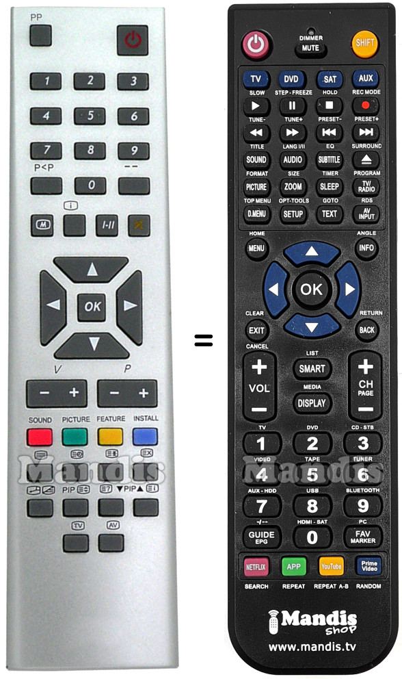 Replacement remote control United RC2440