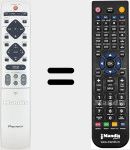Replacement remote control for XXD3076