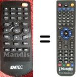 Replacement remote control Emtec MovieCubeK220