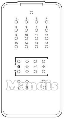 Original remote control ADMIRAL 16 PROGRAMMI IR