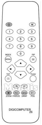 Original remote control PHONOLA DIGICOMPUTER 26