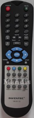 Equivalent remote control Zaapa YK0112