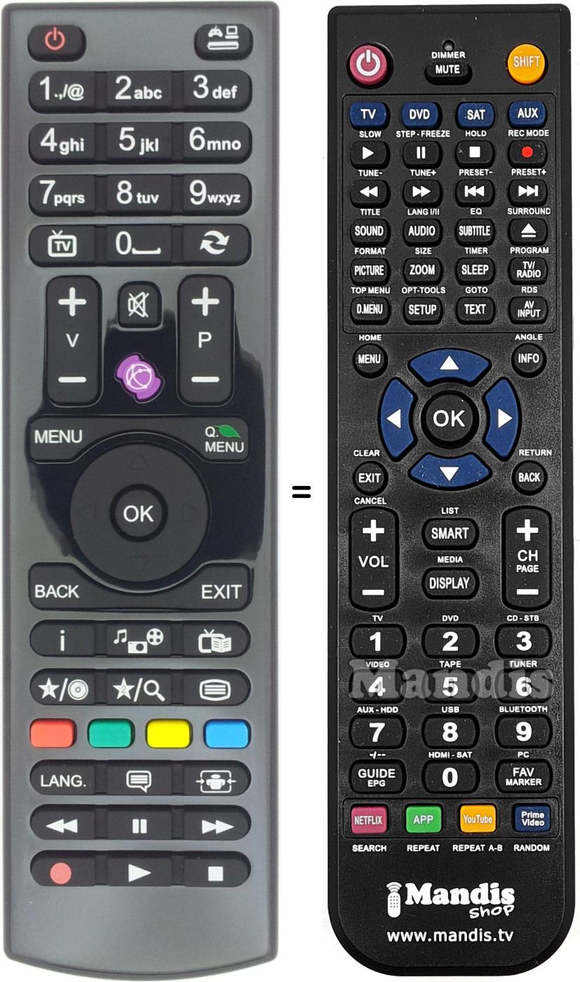 Replacement remote control Funai RC4870