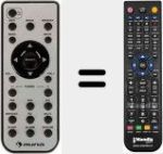 Replacement remote control for iTuner320BT