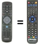 Replacement remote control Philips HVS57156