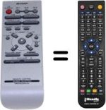 Replacement remote control Sharp CDE250E