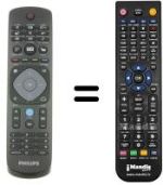 Replacement remote control Philips HVS57156