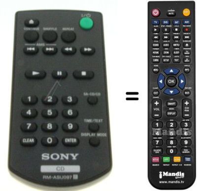 Replacement remote control Sony RM-ASU097