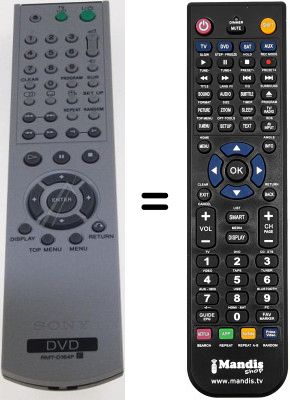 Replacement remote control Sony DVP-M50 Replacement remote control Sony DVP-M50