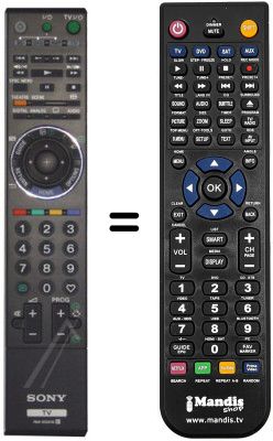 Replacement remote control Sony KDL-46 Z 5500 Replacement remote control Sony KDL-46 Z 5500