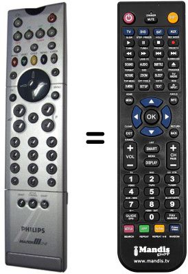 Replacement remote control Philips 50PF9964 / 12S Replacement remote control Philips 50PF9964 / 12S