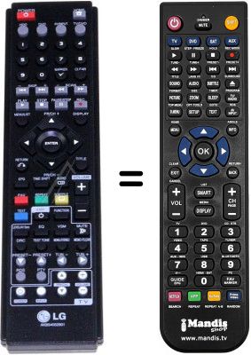 Replacement remote control LG HRT403DA