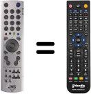 Replacement remote control JVC LT-19DK8WJ
