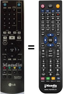 Replacement remote control LG AKB72197601