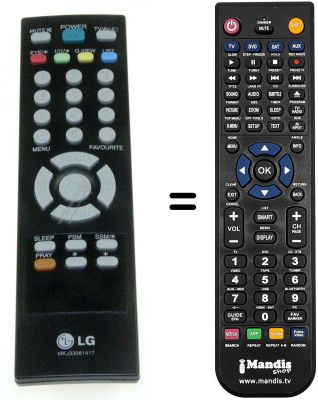 Replacement remote control LG 21FU1RG Replacement remote control LG 21FU1RG