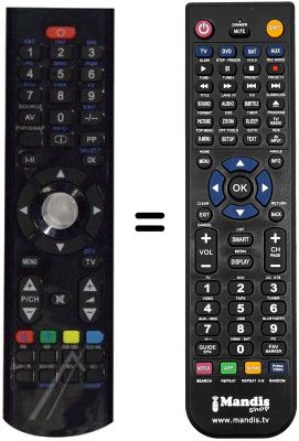 Replacement remote control Techwood L32825HDT