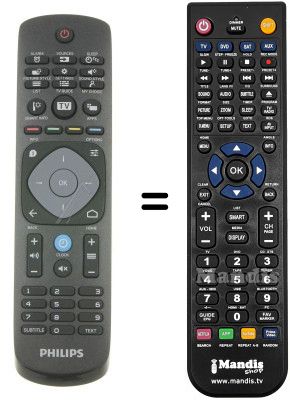 Replacement remote control Philips HVS57156