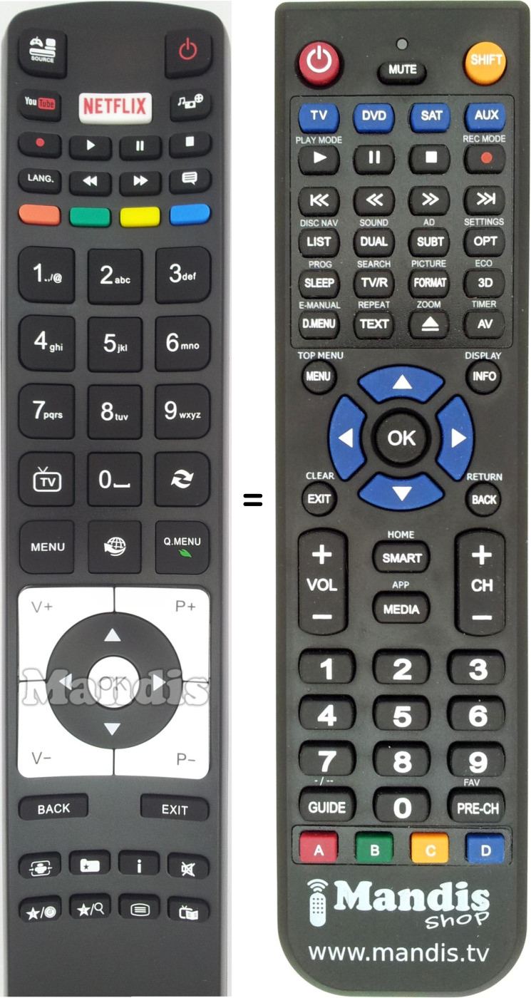 Replacement remote control Celcus RC5118