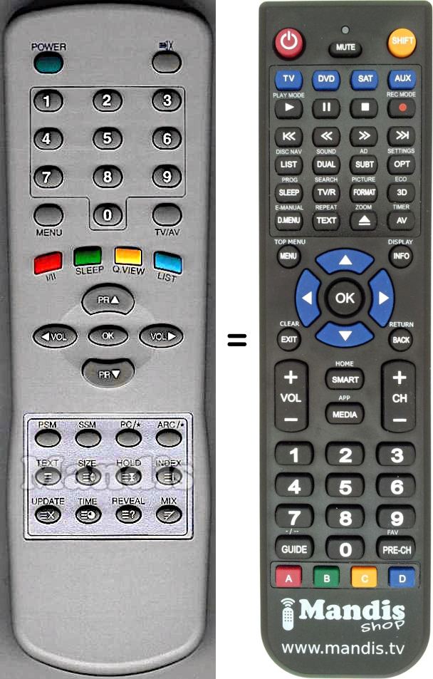 Replacement remote control Diboss 510-011F