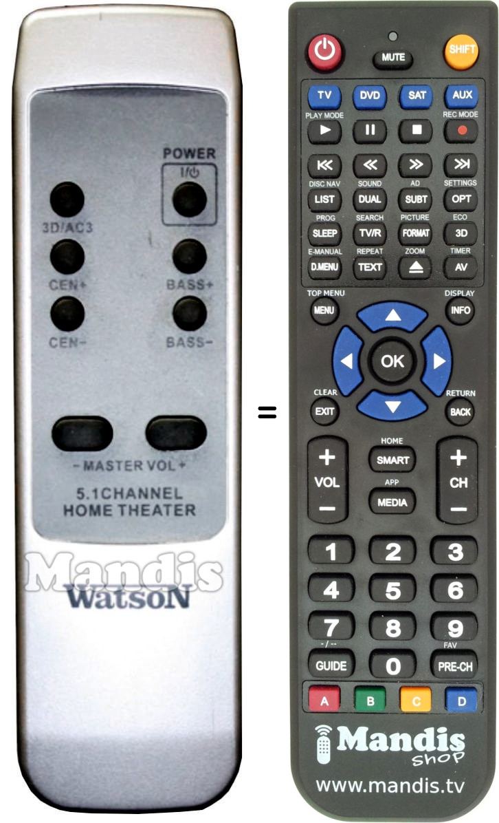 Replacement remote control Watson AS-5451