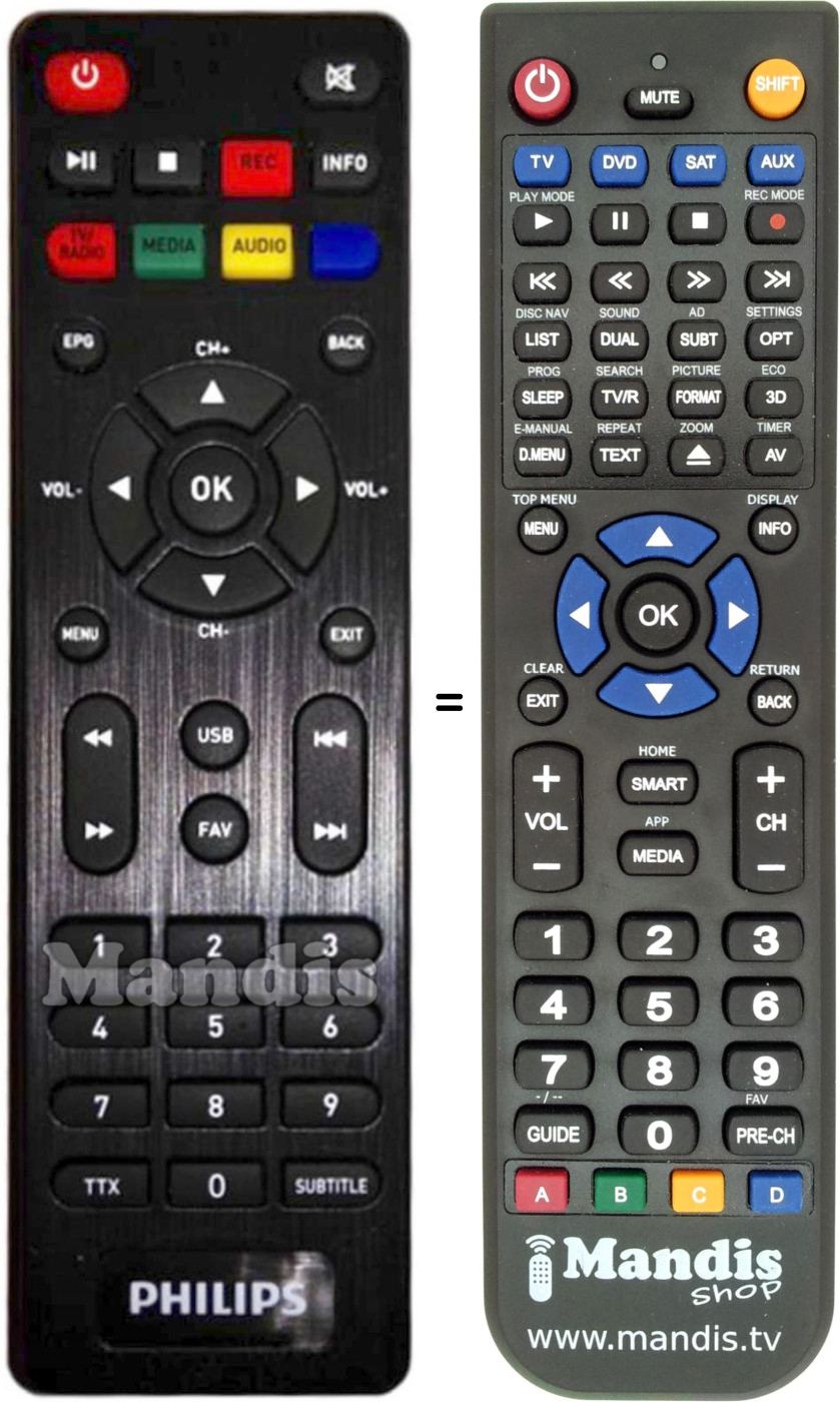 Replacement remote control Triax DTR3000