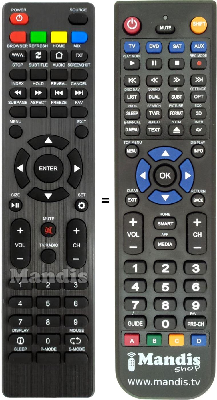 Replacement remote control Akai ND50KS4100S