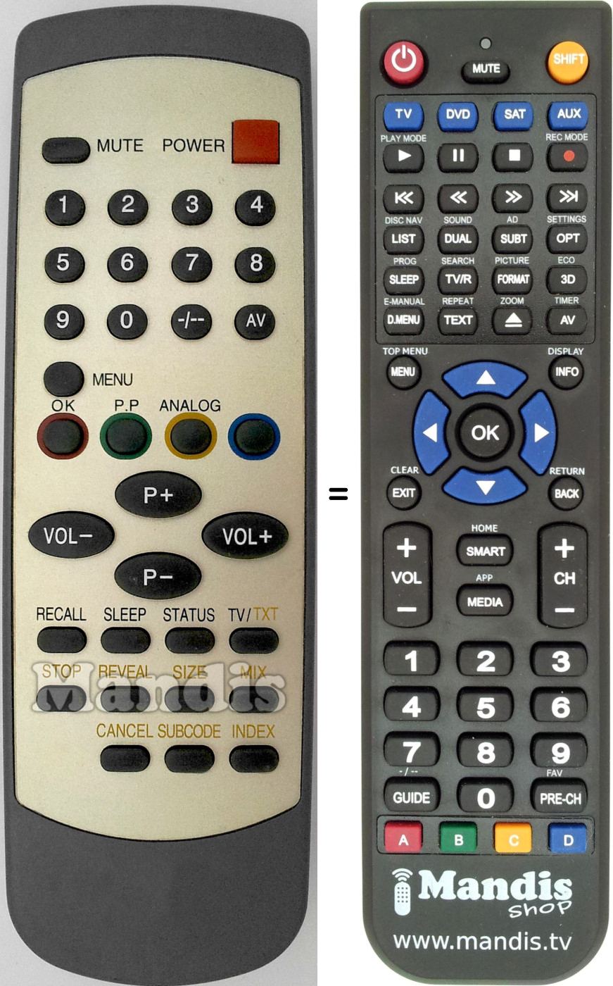 Replacement remote control COBRA REMCON1529