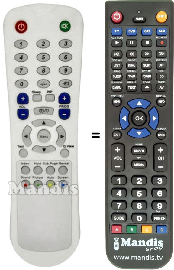 Replacement remote control TECHONE RM-611