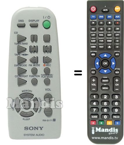 Replacement remote control Sony RM-S171