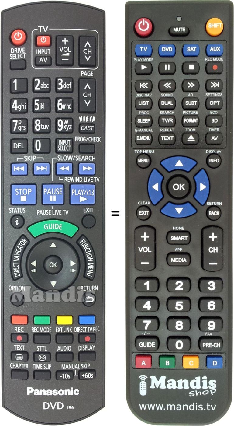 Replacement remote control N2QAYB000644