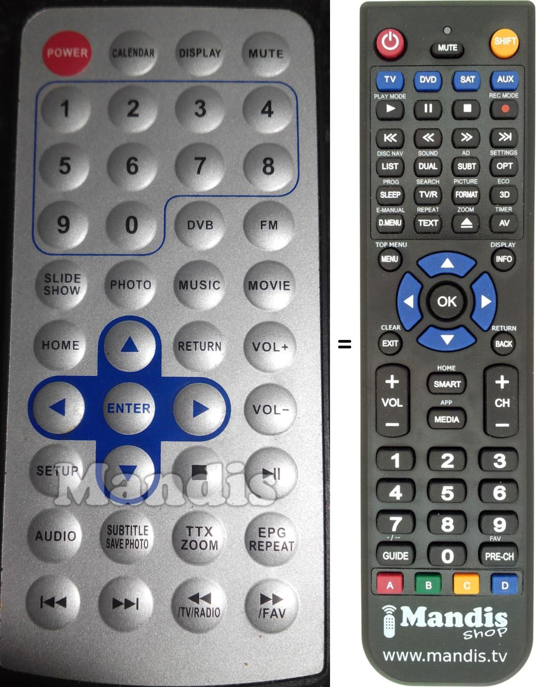 Replacement remote control VIETA VTD7