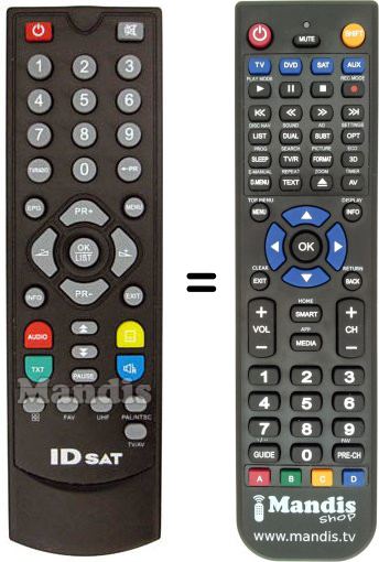 Replacement remote control ID Sat IRCT-01