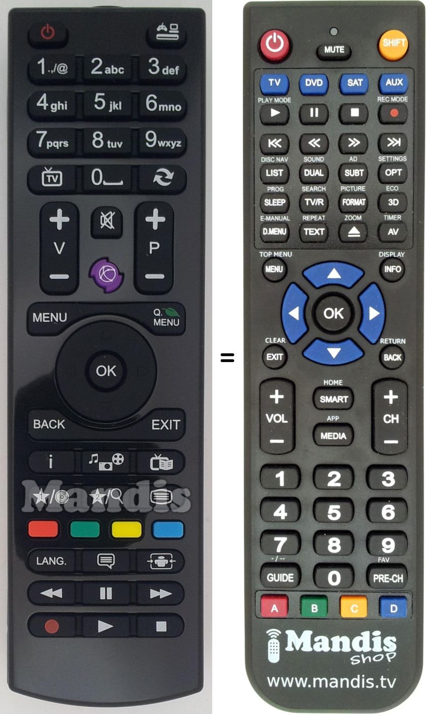 Replacement remote control DIGITRONIC RC4810
