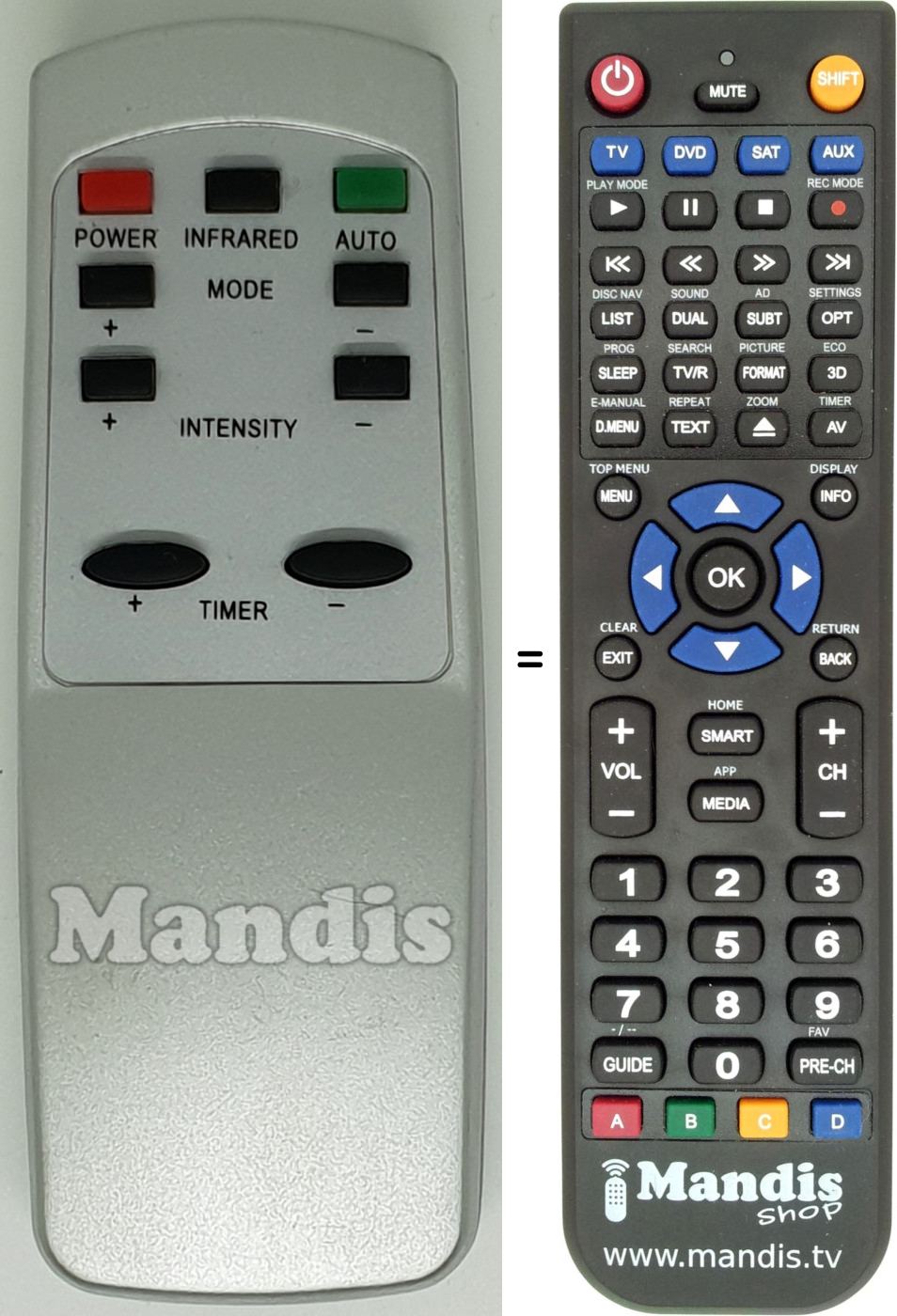 Replacement remote control REMCON1563