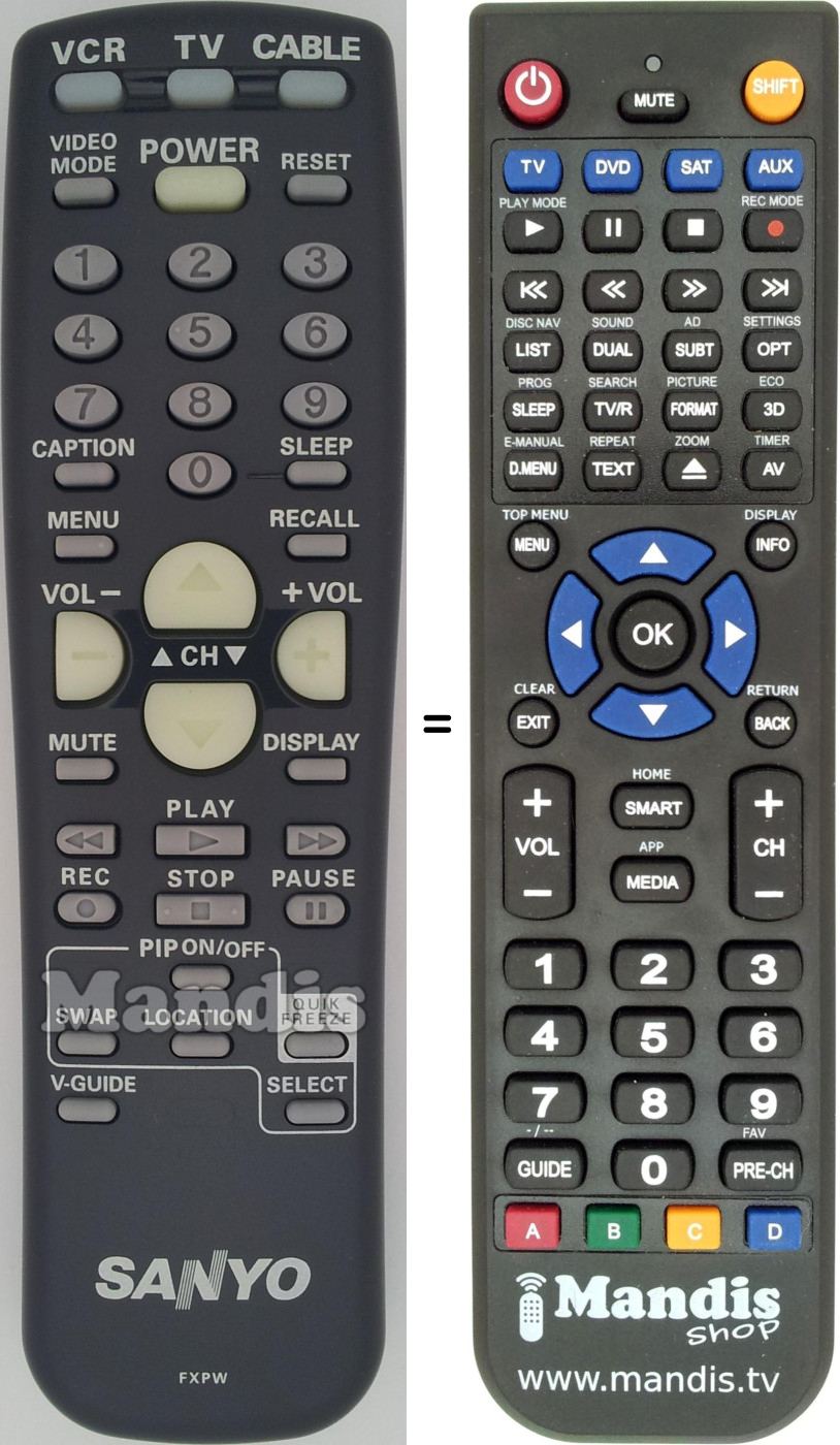 Replacement remote control FXPW