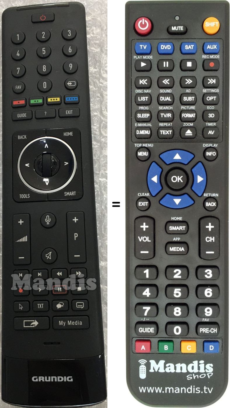 Replacement remote control TS6187R