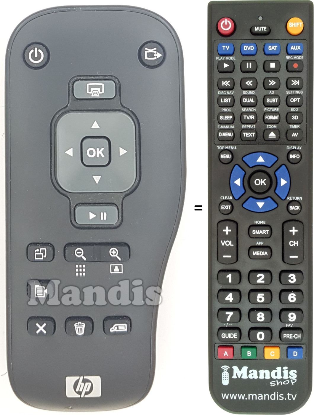 Replacement remote control Q7100-80155