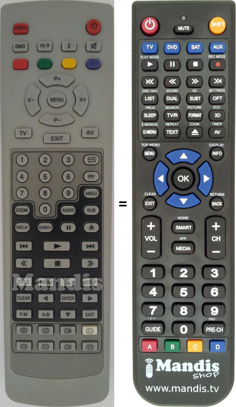 Replacement remote control REMCON1446