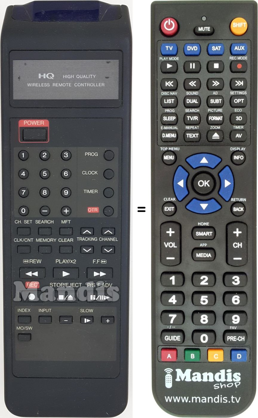 Replacement remote control REMCON1586