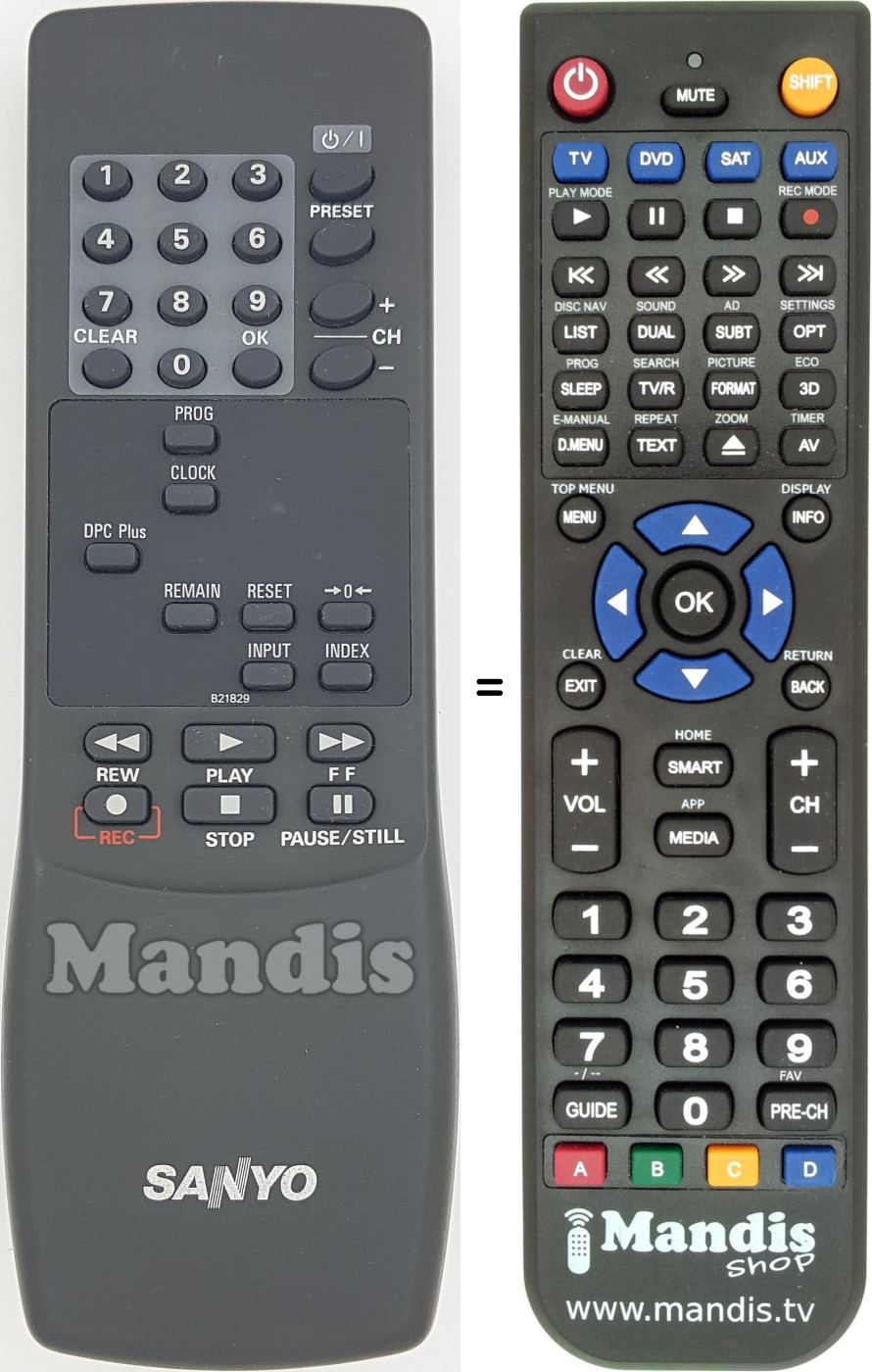 Replacement remote control REMCON1624
