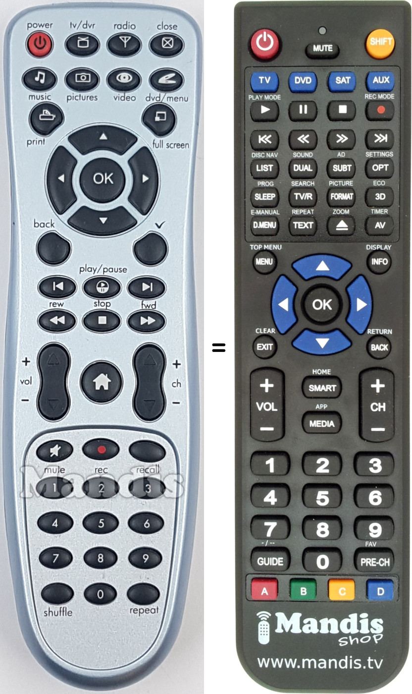 Replacement remote control REMCON1984