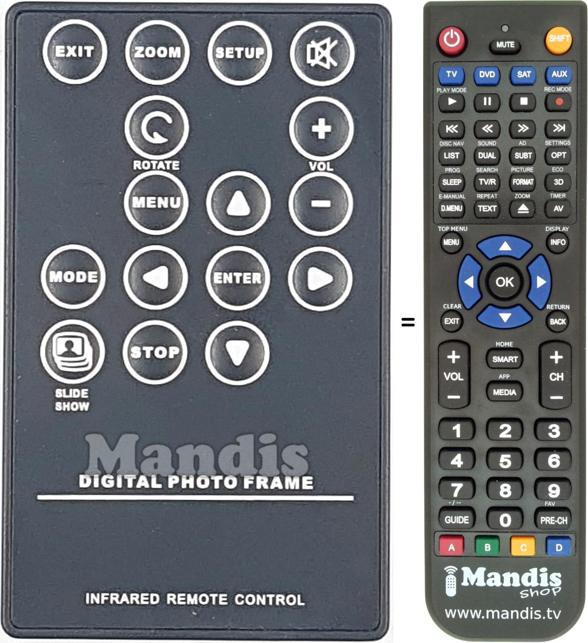 Replacement remote control 00090914