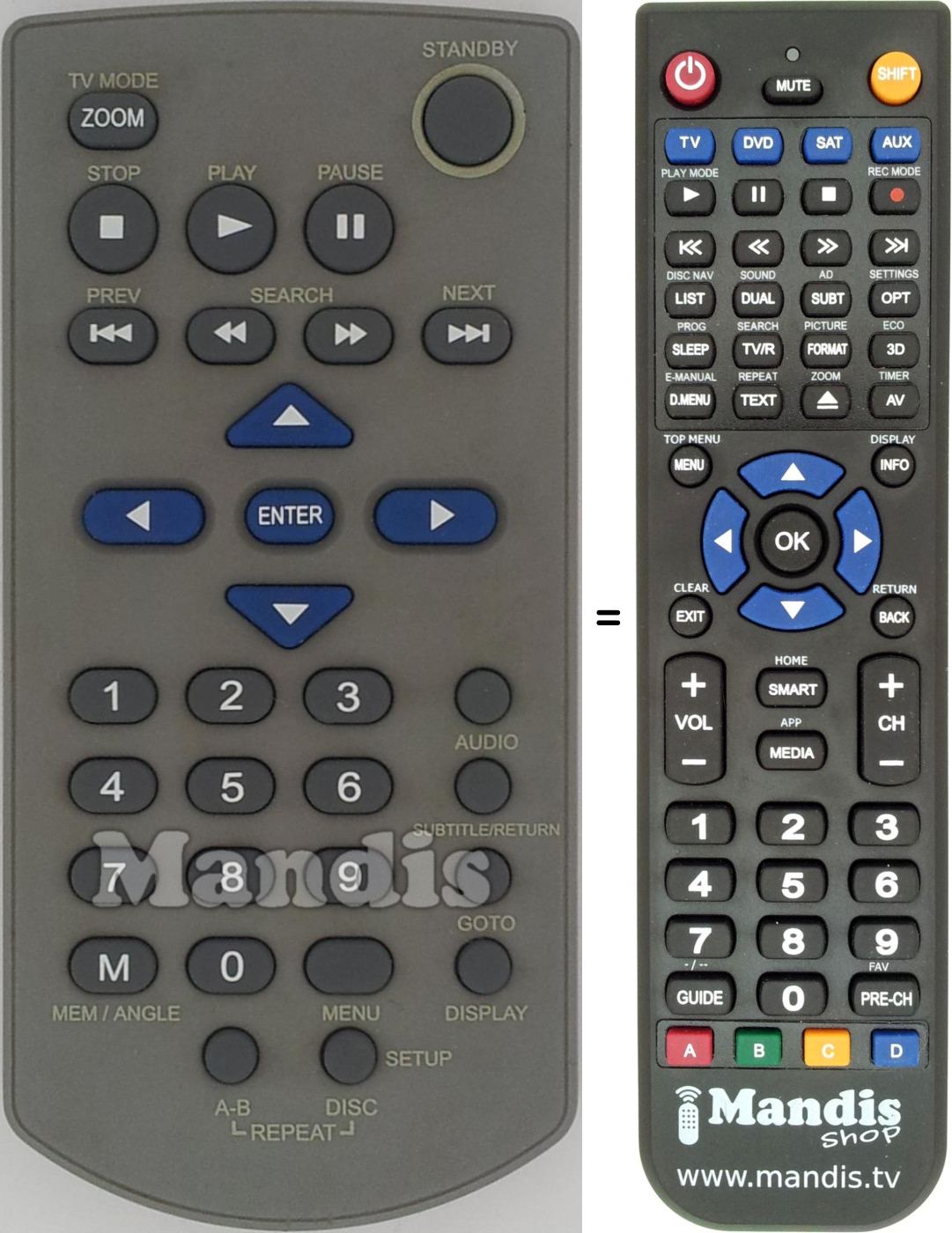 Replacement remote control REMCON1426