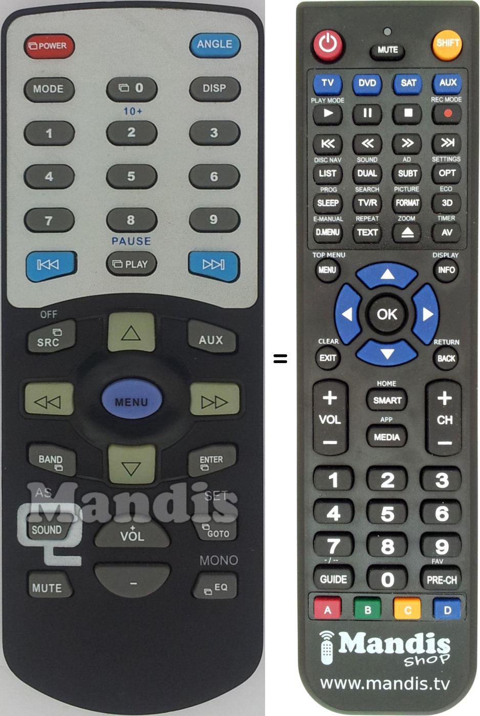 Replacement remote control REMCON1427